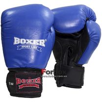 Перчатки боксерские Boxer Элит кожа (2021-01С, синие)