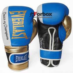 Боксерські рукавички ELS Champion Choice натуральна шкіра (BO-0578-BL, сині)
