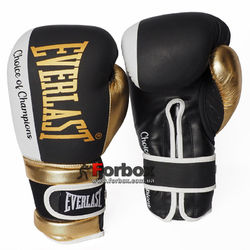 Боксерські рукавички ELS Champion Choice натуральна шкіра (BO-0578-BK, чорні)