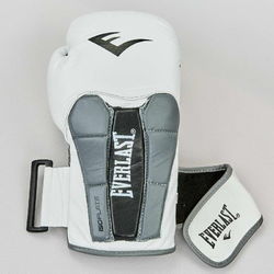 Боксерские кожаные перчатки EVERLAST из натуральной кожи  (MA-6759-W, белый)