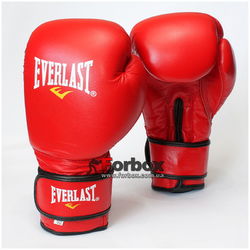 Рукавиці боксерські Everlast Ring Star натуральна шкіра (BO-4748, червоні)