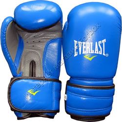 Боксерські рукавиці Everlast Elite натуральна шкіра (MA-4006, сині)