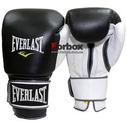 Боксерские перчатки Everlast PowerLock (EPLBG, черно-белые)