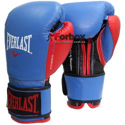 Боксерські рукавиці Everlast PowerLock (EPLBG, синьо-червоний)
