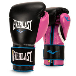 Боксерские перчатки Everlast PowerLock (EPLBG-PK, черно-розовые)