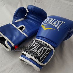 УЦЕНКА Боксерские перчатки PU Everlast синие 8oz потертости на ладошке