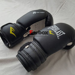 УЦЕНКА Перчатки для бокса Everlast Pro Fight (MA-5018, черные) 10oz нетоварный вид