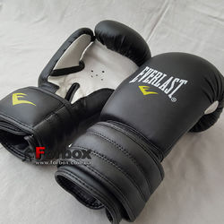 Уцінка Рукавиці для боксу Everlast Pro Fight (MA-5018, чорні) 12oz потертості на рукавиці