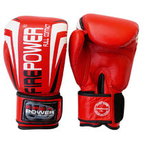 Боксерські рукавички Firepower з натуральної шкіри (FPBG12-R, червоні)