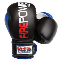 Рукавиці боксерські FirePower Black/Blue (FPBGA9-BK-BL, Чорно-сині)