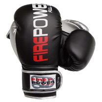 Перчатки боксерские FirePower Black/Silver (FPBGA9-BK-S, Черно-белый)