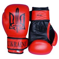 Рукавиці боксерські FirePower UKRAIN CL (FPUkrainCL, Червоний)