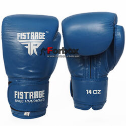 Боксерські рукавиці Fistrage шкіряні (VL-5561-BL, синій)
