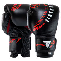 Перчатки боксерские FISTRAGE из нат. кожи (VL-8498-BKRD, черно-красные)