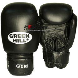Боксерские перчатки Green Hill GYM кожаные (BGG-2018, черные)