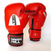 Боксерские перчатки Green Hill Zees WAKO из кожи (KBZ-2062, красные)