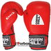 Боксерские перчатки Green Hill Knock с печатью ФБУ кожа (KBK-2105, красные)