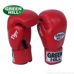 Перчатки для бокса Green Hill Tiger кожаные (BGT-2010C, красные)