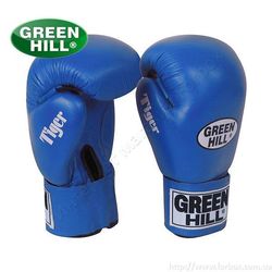 Перчатки для бокса Green Hill Tiger кожаные (BGT-2010C, синие)