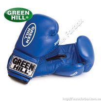 Боксерские перчатки Green Hill Zees WAKO из кожи (KBZ-2062, синие)