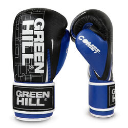 Перчатки боксерские Green Hill COMET (BGC-2270A-EU-3, черно-синие)