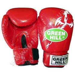 Перчатки для бокса Green Hill Dragon кожзам (BGD-2056, красные)
