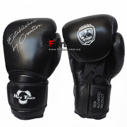 Перчатки боксерские Hard Touch Establish натуральная кожа (BO-5232, черный)