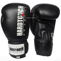 Рукавички боксерські HARD TOUCH натуральна шкіра (BO-7714-BK, чорні)