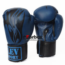 Перчатки для бокса Класс стреч Лев спорт (13081-bl, синие)