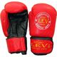 Перчатки для бокса кожа Klass Lev (1308-rdbk, красно-черные)