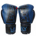Боксерские перчатки Lev Sport серии Элит из PU кожи (Elit-strech, сине-черные)