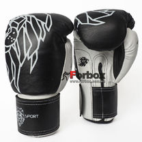 Перчатки для бокса TOP кожа Lev (1309-bk, черные)