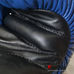 Боксерские перчатки VIP кожа Lev (1303-blbk, сине-черные)