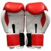 Боксерские перчатки VIP кожа Lev (1303-rdwh, красно-белые)