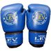 Боксерские перчатки VIP кожа Lev (1303-blbk, сине-черные)