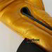 УЦЕНКА Перчатки боксерские LONGSDALE натуральная кожа широкий манжет (MA-6760-G, золотой)