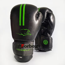 Перчатки боксерские Line Power Play PU (3016, черно-зеленый)