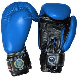 Боксерські рукавиці REYVEL з печаткою ФБУ (0066-bl, сині)