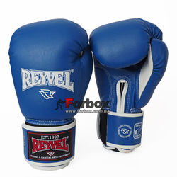 Рукавички для боксу REYVEL Fortuna вініл з широким манжетом (BPRSM-BL, сині)