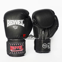 Перчатки для бокса REYVEL винил с широким манжетом (BPRSM, черные)