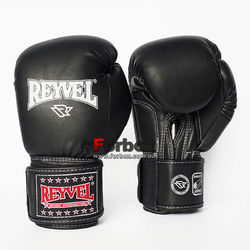 Рукавички для боксу REYVEL вініл з широким манжетом (BPRSM, чорні)