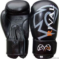Перчатки боксерские Rival из натуральной кожи (MA-3307, черные)