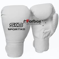 Боксерские перчатки SportKo винил (пд2, белые)