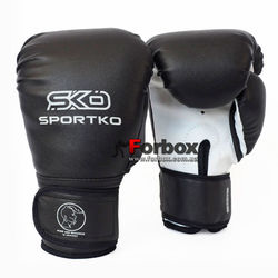 Боксерские перчатки SportKo винил (пд2, черные)