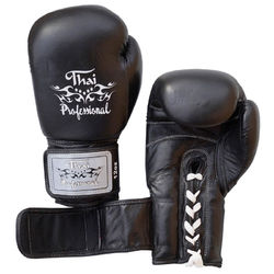 Боксерские перчатки Thai Professional (TPBG5VL-BK, черные)