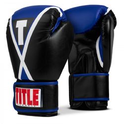 Перчатки для бокса TITLE Classic X-Press Boxing Gloves (TCXPBG-BKBL, Черно-синий)