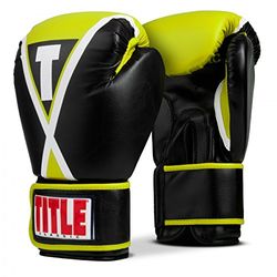 Перчатки для бокса TITLE Classic X-Press Boxing Gloves (TCXPBG-BKGN, Черно-зеленый)