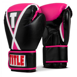 Рукавички для боксу TITLE Classic X-Press Boxing Gloves (TCXPBG-BKPN, Чорно-рожевий)