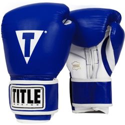 Боксерские перчатки TITLE Pro Style Leather Training TVVTG синие