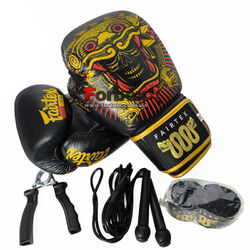 Боксерський набір 4 в 1 TWN Fairtex (BO-6662-BK, чорний)